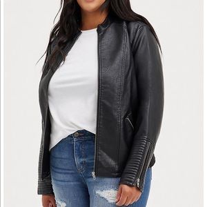 Torrid faux leather Moro jacket size 2 NWOT